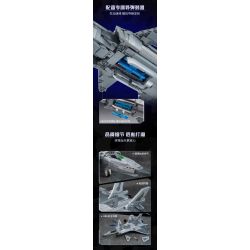 KEEPPLEY 22020 MÁY BAY CHIẾN ĐẤU PHIÊN BẢN NGỤY TRANG J-20 tỷ lệ 1:42 bộ đồ chơi xếp lắp ráp ghép mô hình Military Army Quân Sự Bộ Đội 1096 khối