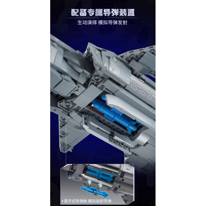 KEEPPLEY 22020 MÁY BAY CHIẾN ĐẤU PHIÊN BẢN NGỤY TRANG J-20 tỷ lệ 1:42 bộ đồ chơi xếp lắp ráp ghép mô hình Military Army Quân Sự Bộ Đội 1096 khối