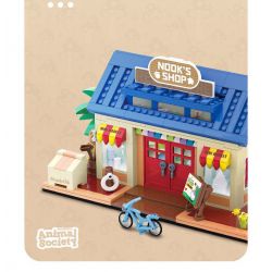 SMALL ANGLE JD034 HIỆP HỘI ĐỘNG VẬT bộ đồ chơi xếp lắp ráp ghép mô hình Movie & Game ANIMAL SOCIETY NOOK'S SHOP Phim Và Trò Chơi 840 khối