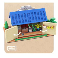 SMALL ANGLE JD034 HIỆP HỘI ĐỘNG VẬT bộ đồ chơi xếp lắp ráp ghép mô hình Movie & Game ANIMAL SOCIETY NOOK'S SHOP Phim Và Trò Chơi 840 khối