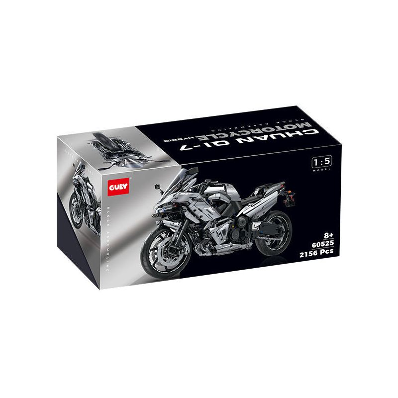 10753 GULY 60525 XE MÁY tỷ lệ 1:5 bộ đồ chơi xếp lắp ráp ghép mô hình Technic KAWASAKI Kỹ Thuật Công Nghệ Cao Mô Hình Phương Tiện 2156 khối