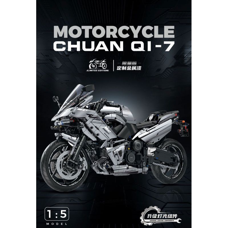 10753 GULY 60525 XE MÁY tỷ lệ 1:5 bộ đồ chơi xếp lắp ráp ghép mô hình Technic KAWASAKI Kỹ Thuật Công Nghệ Cao Mô Hình Phương Tiện 2156 khối