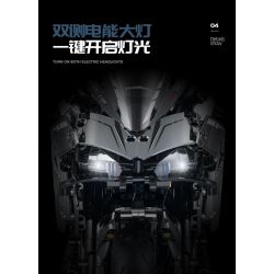 10753 GULY 60525 XE MÁY tỷ lệ 1:5 bộ đồ chơi xếp lắp ráp ghép mô hình Technic KAWASAKI Kỹ Thuật Công Nghệ Cao Mô Hình Phương Tiện 2156 khối