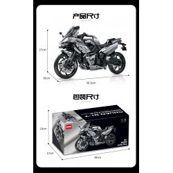 10753 GULY 60525 XE MÁY tỷ lệ 1:5 bộ đồ chơi xếp lắp ráp ghép mô hình Technic KAWASAKI Kỹ Thuật Công Nghệ Cao Mô Hình Phương Tiện 2156 khối