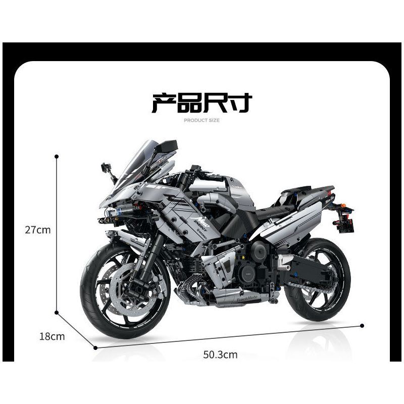 10753 GULY 60525 XE MÁY tỷ lệ 1:5 bộ đồ chơi xếp lắp ráp ghép mô hình Technic KAWASAKI Kỹ Thuật Công Nghệ Cao Mô Hình Phương Tiện 2156 khối