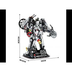 GULY 60520 XE MÁY BIẾN HÌNH tỷ lệ 1:5 bộ đồ chơi xếp lắp ráp ghép mô hình Technic LOTUS C-01 Kỹ Thuật Công Nghệ Cao Mô Hình Phương Tiện 2616 khối