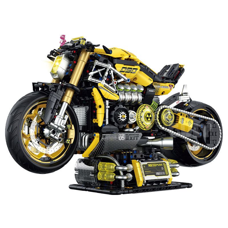  GULY 60519 Xếp hình lắp ráp ghép mô hình xe máy cyberpunk