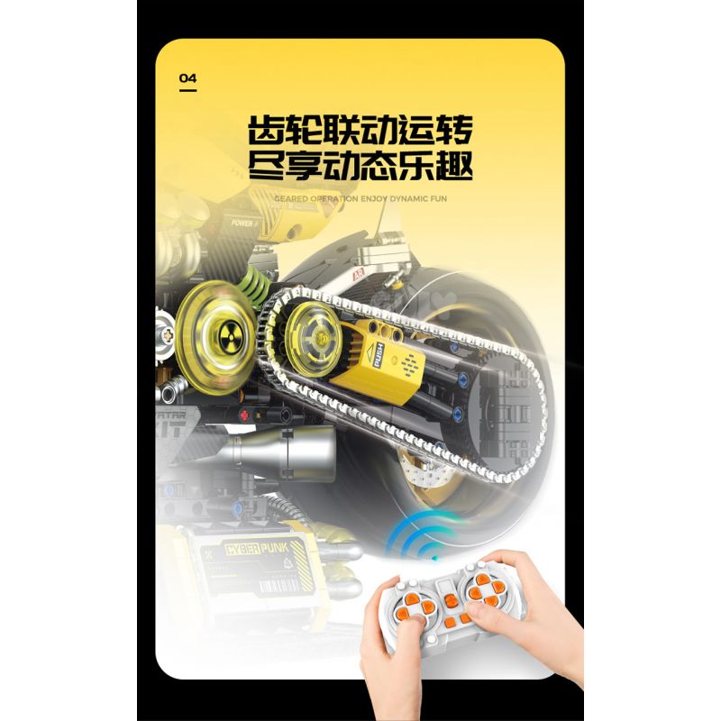 GULY 60519 XE MÁY CYBERPUNK tỷ lệ 1:5 bộ đồ chơi xếp lắp ráp ghép mô hình Technic Kỹ Thuật Công Nghệ Cao Mô Hình Phương Tiện 2752 khối