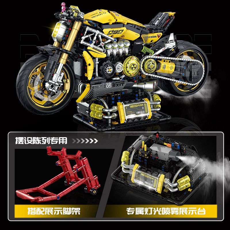 GULY 60519 XE MÁY CYBERPUNK tỷ lệ 1:5 bộ đồ chơi xếp lắp ráp ghép mô hình Technic Kỹ Thuật Công Nghệ Cao Mô Hình Phương Tiện 2752 khối