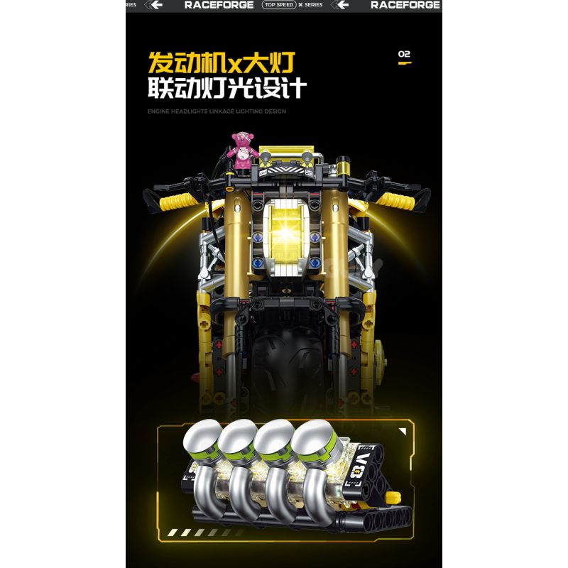 GULY 60519 XE MÁY CYBERPUNK tỷ lệ 1:5 bộ đồ chơi xếp lắp ráp ghép mô hình Technic Kỹ Thuật Công Nghệ Cao Mô Hình Phương Tiện 2752 khối