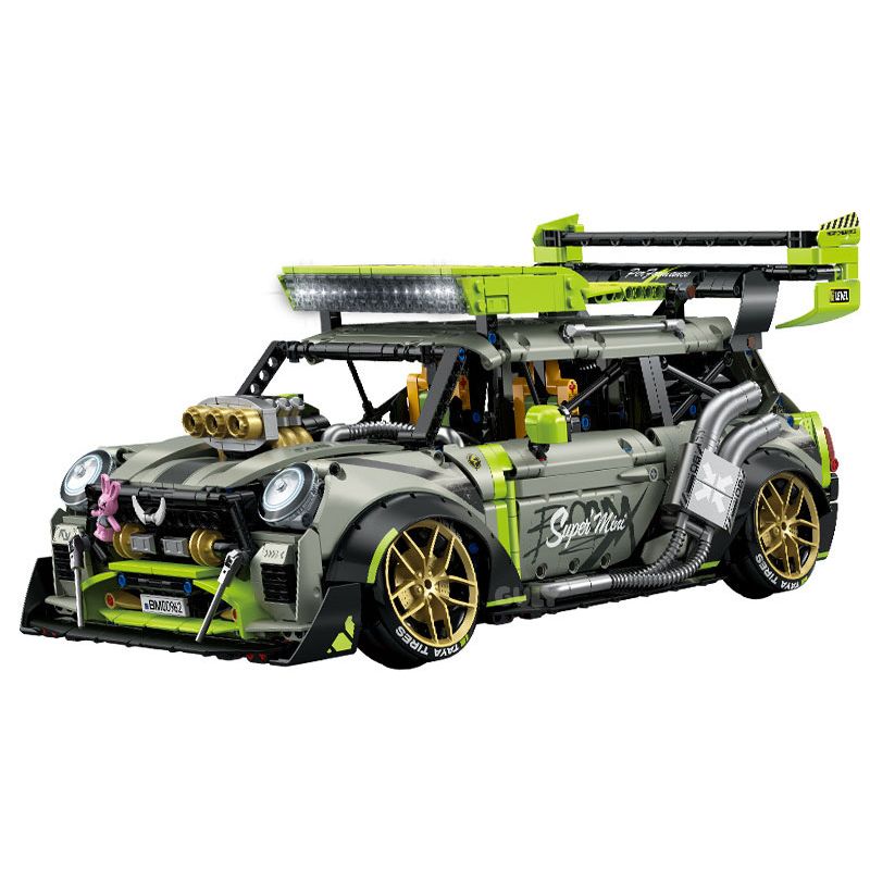  GULY 10632 Xếp hình lắp ráp ghép mô hình Xe độ MINI 1:10