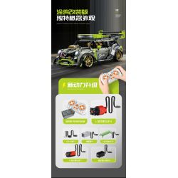 GULY 10632 XE ĐỘ MINI 1:10 tỷ lệ 1:10 bộ đồ chơi xếp lắp ráp ghép mô hình Technic Kỹ Thuật Công Nghệ Cao Mô Hình Phương Tiện 2550 khối