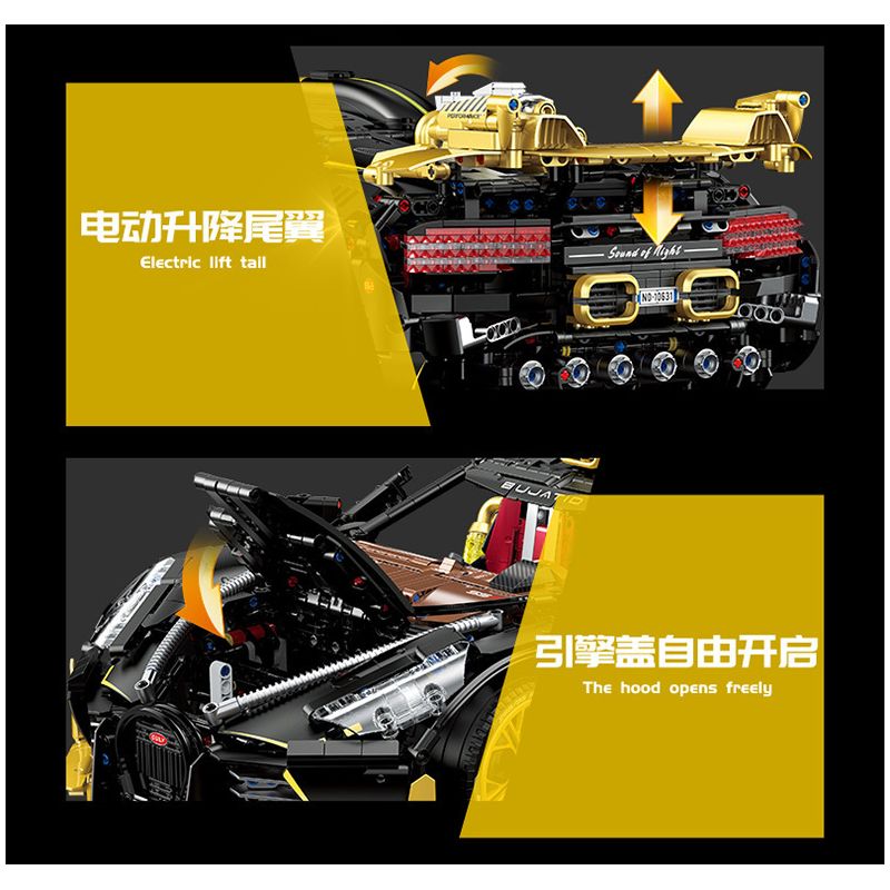 GULY 10631 XE THỂ THAO 1:8 tỷ lệ 1:8 bộ đồ chơi xếp lắp ráp ghép mô hình Technic Kỹ Thuật Công Nghệ Cao Mô Hình Phương Tiện 4368 khối