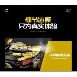 GULY 10631 XE THỂ THAO 1:8 tỷ lệ 1:8 bộ đồ chơi xếp lắp ráp ghép mô hình Technic Kỹ Thuật Công Nghệ Cao Mô Hình Phương Tiện 4368 khối