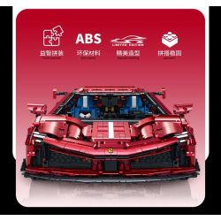 GULY 10623 XE THỂ THAO FERRARI 1:8 tỷ lệ 1:8 bộ đồ chơi xếp lắp ráp ghép mô hình Technic Kỹ Thuật Công Nghệ Cao Mô Hình Phương Tiện 3982 khối