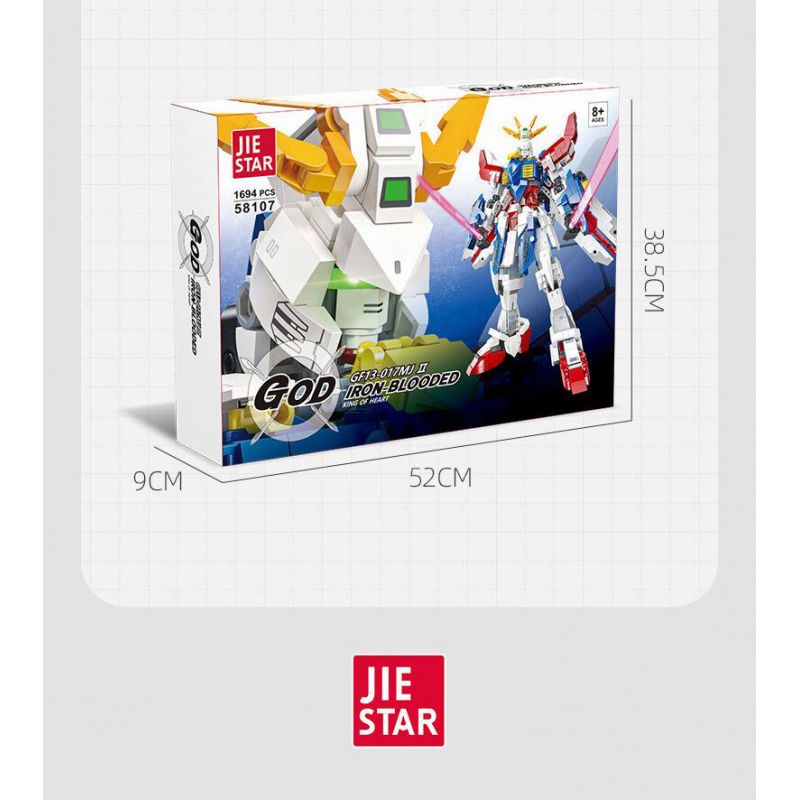 JIESTAR 58107 GF13-01MJ II THIÊN CHÚA MÁU SẮT bộ đồ chơi xếp lắp ráp ghép mô hình Movie & Game Phim Và Trò Chơi 1694 khối