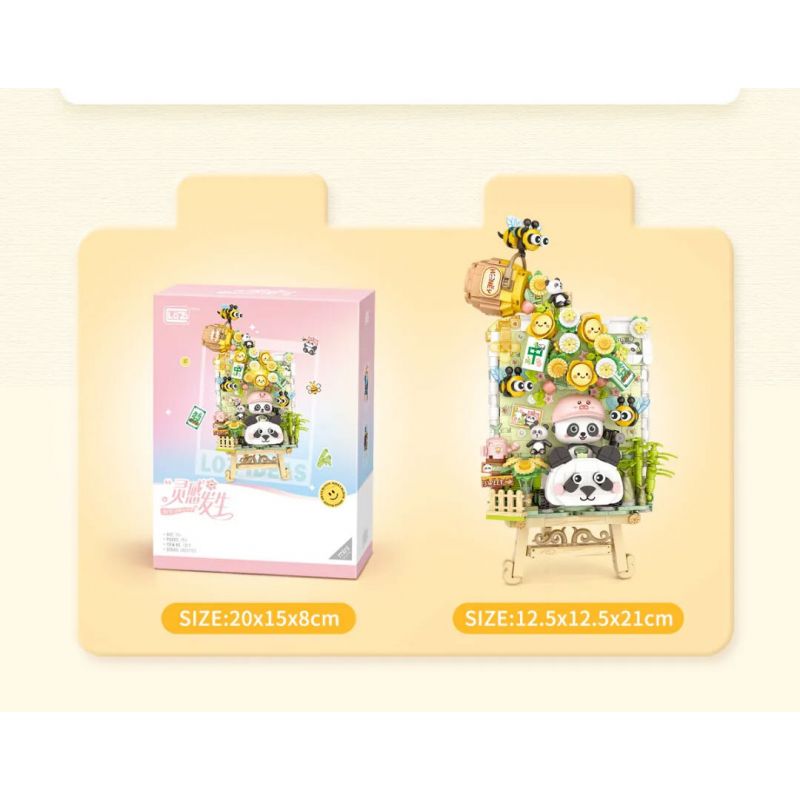 LOZ 1301 TRANH 3D HOA MÙA HÈ bộ đồ chơi xếp lắp ráp ghép mô hình 781 khối