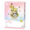 LOZ 1302 TRANH 3D MẬT ONG GẤU TRÚC bộ đồ chơi xếp lắp ráp ghép mô hình 751 khối