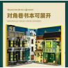 JIESTAR JJ9058 9058 CUỐN SÁCH HẺM CHÉO KỲ DIỆU bộ đồ chơi xếp lắp ráp ghép mô hình Harry Potter WIZARD WORLD MONMENT THE WAND SHOP & BOOKS Chú Bé Phù Thủy 1976 khối