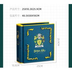 JIESTAR JJ9058 9058 CUỐN SÁCH HẺM CHÉO KỲ DIỆU bộ đồ chơi xếp lắp ráp ghép mô hình Harry Potter WIZARD WORLD MONMENT THE WAND SHOP & BOOKS Chú Bé Phù Thủy 1976 khối