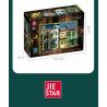 JIESTAR JJ9058 9058 CUỐN SÁCH HẺM CHÉO KỲ DIỆU bộ đồ chơi xếp lắp ráp ghép mô hình Harry Potter WIZARD WORLD MONMENT THE WAND SHOP & BOOKS Chú Bé Phù Thủy 1976 khối
