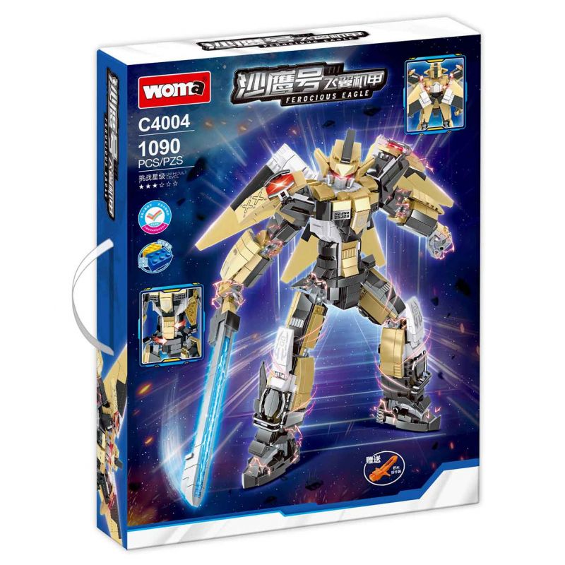 WOMA C4004 4004 MECHA CÁNH BAY SAND EAGLE bộ đồ chơi xếp lắp ráp ghép mô hình FEROCIOUS EAGLE 1090 khối