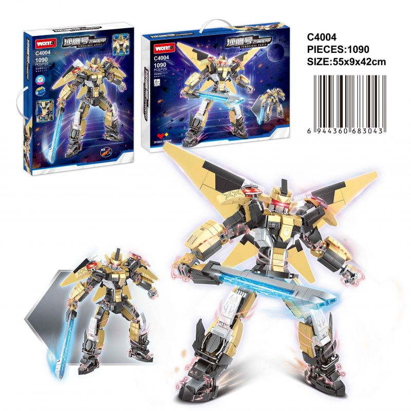 WOMA C4004 4004 MECHA CÁNH BAY SAND EAGLE bộ đồ chơi xếp lắp ráp ghép mô hình FEROCIOUS EAGLE 1090 khối