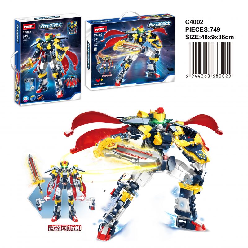 WOMA C4002 4002 THIÊN NGUYÊN HIỆP SĨ bộ đồ chơi xếp lắp ráp ghép mô hình HOLLY KNIGHT 749 khối