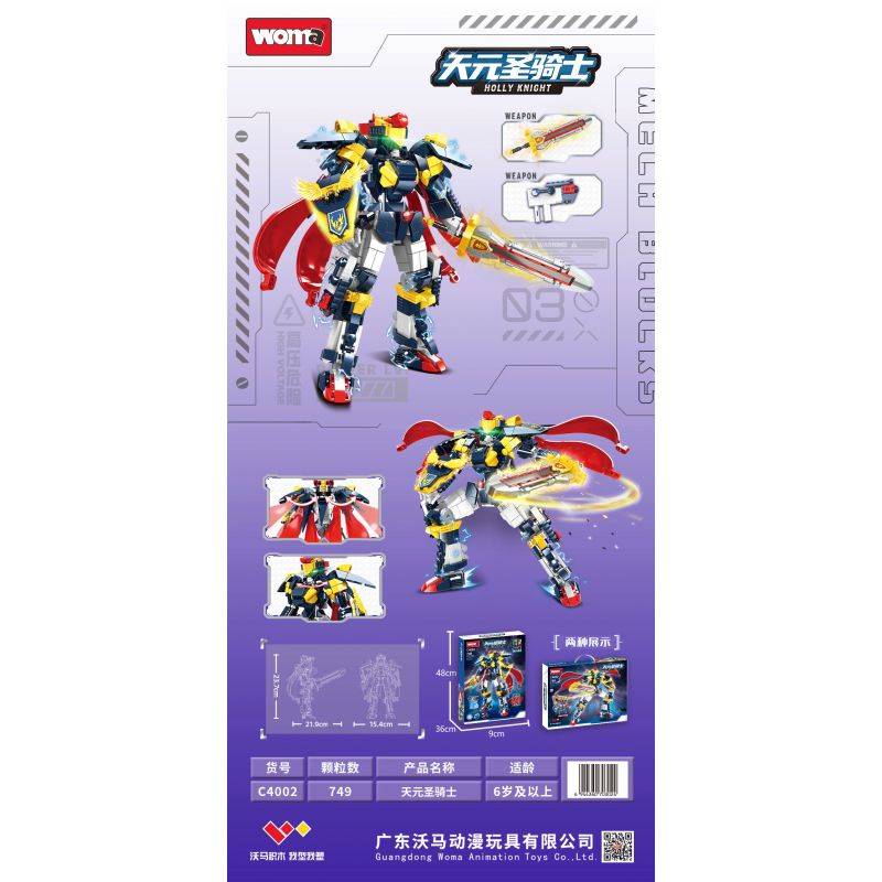 WOMA C4002 4002 THIÊN NGUYÊN HIỆP SĨ bộ đồ chơi xếp lắp ráp ghép mô hình HOLLY KNIGHT 749 khối