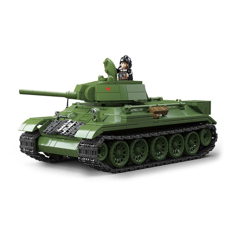 Lego QUANGUAN 100276 Xếp hình lắp ráp ghép mô hình Xe tăng hạng trung T34 76 (model 1941)