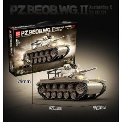 QuanGuan 100275 Quan Guan 100275 XE TĂNG QUAN SÁT PHÁO BINH LOẠI C bộ đồ chơi xếp lắp ráp ghép mô hình Military Army PZ.BEOB.WG.II Quân Sự Bộ Đội 858 khối