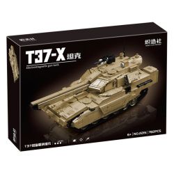 KOZOSHA 2215 XE TĂNG T37-X bộ đồ chơi xếp lắp ráp ghép mô hình Military Army T37-X ELECTROMAGNETIC GUN TANK Quân Sự Bộ Đội 782 khối