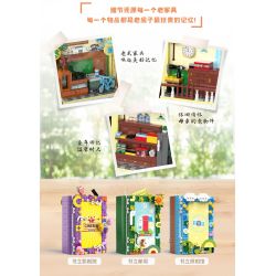 ZHEGAO 958001 NHÀ CŨ bộ đồ chơi xếp lắp ráp ghép mô hình BOOK SHELF THE OLD HOUSE 882 khối