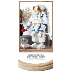  Qizhile E01001 Astronaut In Love Xếp hình lắp ráp ghép mô hình Yêu Phi Hành Gia 