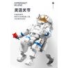  Qizhile E01001 Astronaut In Love Xếp hình lắp ráp ghép mô hình Yêu Phi Hành Gia 