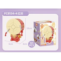 FORANGE FC8134 8134 NHẠC CỤ MINI 2.0 6 DÂN TỘC TRUYỀN THỐNG MANG PHONG CÁCH CỔ XƯA ĐÀN TỲ BÀ NHỊ TRỐNG ĐỎ TRANH SÁO BẦU BÍ bộ đồ chơi xếp lắp ráp ghép mô hình Creator Sáng Tạo 693 khối