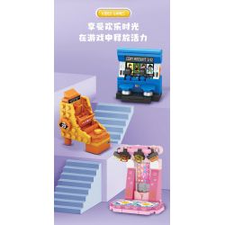 FORANGE FC8151 8151 THÀNH PHỐ TRÒ CHƠI ĐIỆN TỬ THỜI THƯỢNG 12 LOẠI MÁY NHẢY VUỐT XỔ SỐ GASHAPON NGỰA BẬP BÊNH ĐÁNH ĐÒN MÔ TÔ XE ĐẠP ĐẤM BỐC ĐUA VIDEO BẮN SÚNG VẬN BẰNG ĐỒNG XU bộ đồ chơi xếp lắp ráp ghép mô hình Creator GAMES CITY Sáng Tạo 640 khối