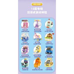 FORANGE FC8151 8151 THÀNH PHỐ TRÒ CHƠI ĐIỆN TỬ THỜI THƯỢNG 12 LOẠI MÁY NHẢY VUỐT XỔ SỐ GASHAPON NGỰA BẬP BÊNH ĐÁNH ĐÒN MÔ TÔ XE ĐẠP ĐẤM BỐC ĐUA VIDEO BẮN SÚNG VẬN BẰNG ĐỒNG XU bộ đồ chơi xếp lắp ráp ghép mô hình Creator GAMES CITY Sáng Tạo 640 khối