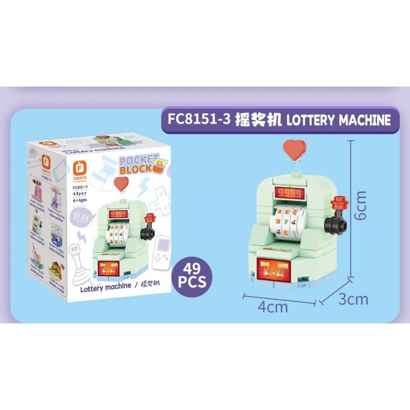 FORANGE FC8151 8151 THÀNH PHỐ TRÒ CHƠI ĐIỆN TỬ THỜI THƯỢNG 12 LOẠI MÁY NHẢY VUỐT XỔ SỐ GASHAPON NGỰA BẬP BÊNH ĐÁNH ĐÒN MÔ TÔ XE ĐẠP ĐẤM BỐC ĐUA VIDEO BẮN SÚNG VẬN BẰNG ĐỒNG XU bộ đồ chơi xếp lắp ráp ghép mô hình Creator GAMES CITY Sáng Tạo 640 khối