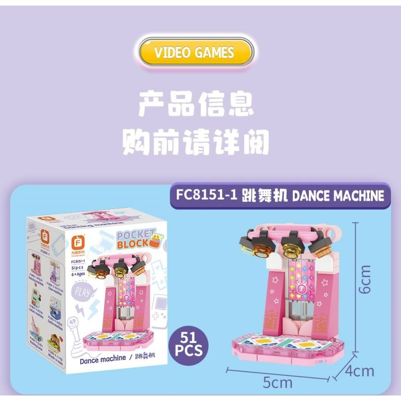 FORANGE FC8151 8151 THÀNH PHỐ TRÒ CHƠI ĐIỆN TỬ THỜI THƯỢNG 12 LOẠI MÁY NHẢY VUỐT XỔ SỐ GASHAPON NGỰA BẬP BÊNH ĐÁNH ĐÒN MÔ TÔ XE ĐẠP ĐẤM BỐC ĐUA VIDEO BẮN SÚNG VẬN BẰNG ĐỒNG XU bộ đồ chơi xếp lắp ráp ghép mô hình Creator GAMES CITY Sáng Tạo 640 khối