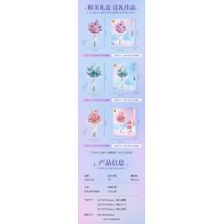 TOP TOY TC1124 1124 BÓ HOA QUÀ TẶNG LÃNG MẠN VĨNH CỬU VỚI TRÁI TIM NGẬP TRÀN BƯỚM bộ đồ chơi xếp lắp ráp ghép mô hình Arts & Crafts 800 khối