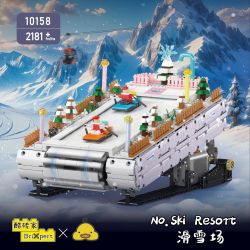 MouldKing 10158 Mould King 10158 KHU NGHỈ DƯỠNG TRƯỢT TUYẾT bộ đồ chơi xếp lắp ráp ghép mô hình Technic SKI RESORT Kỹ Thuật Công Nghệ Cao Mô Hình Phương Tiện 2181 khối