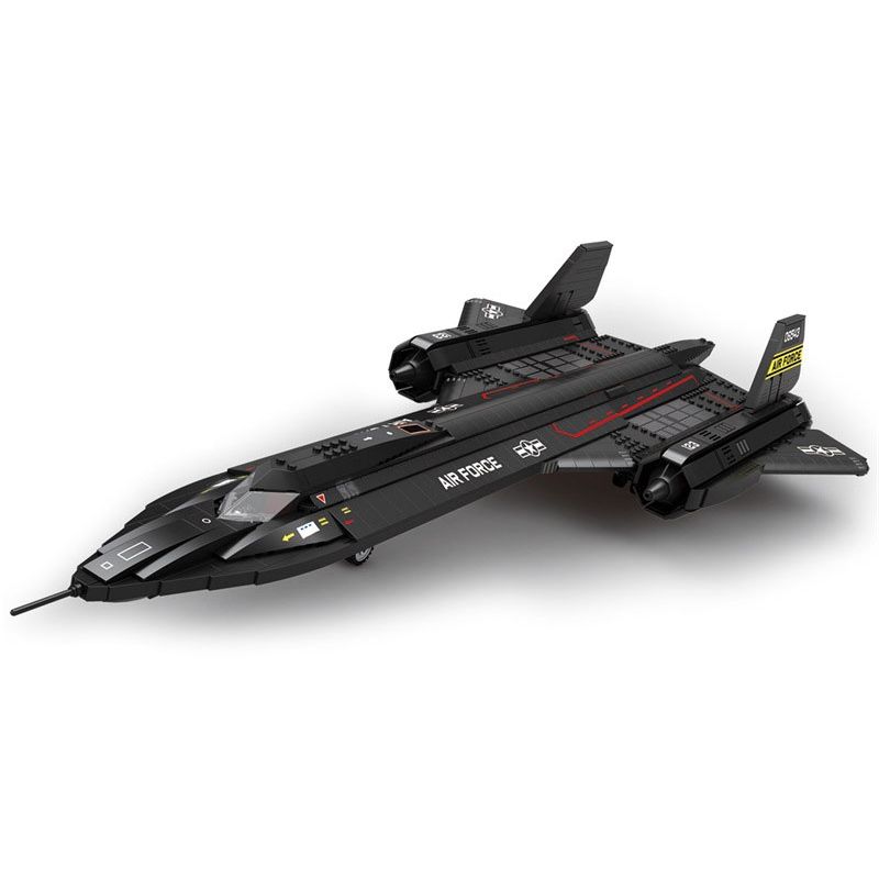 REOBRIX 33041 non Lego TIÊM KÍCH TẦM XA BLACKBIRD SR-71 bộ đồ chơi xếp lắp ráp ghép mô hình Military Army SR-71 BLACKBIRD Quân Sự Bộ Đội 1775 khối