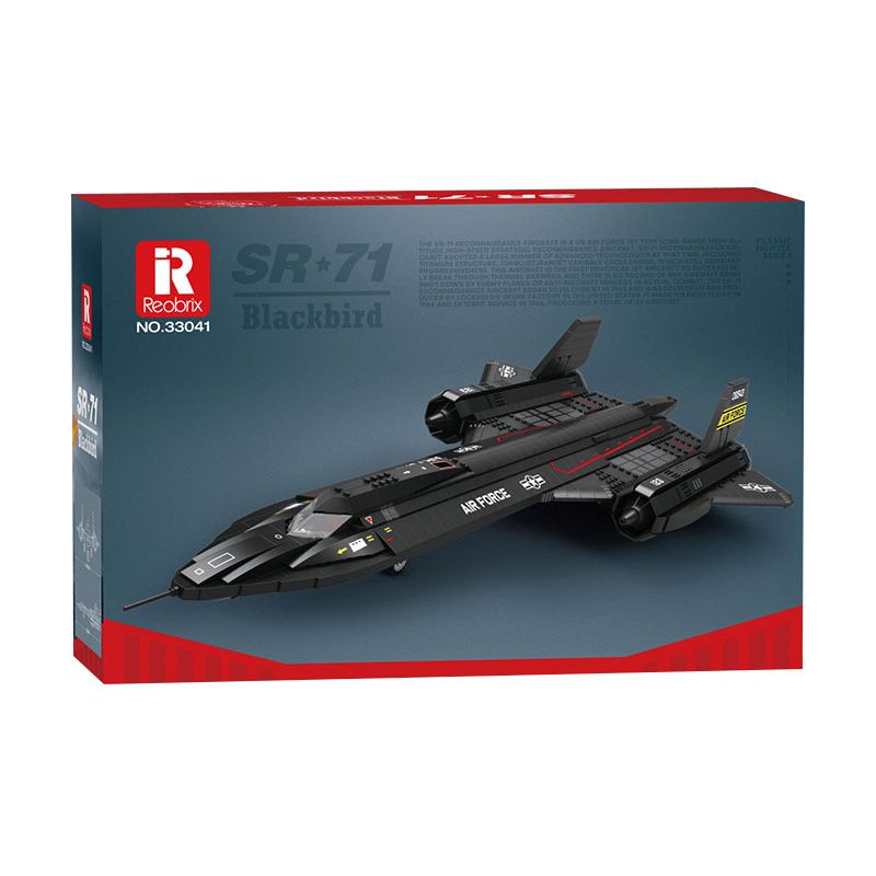 REOBRIX 33041 TIÊM KÍCH TẦM XA BLACKBIRD SR-71 bộ đồ chơi xếp lắp ráp ghép mô hình Military Army SR-71 BLACKBIRD Quân Sự Bộ Đội 1775 khối
