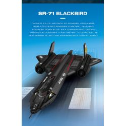 REOBRIX 33041 TIÊM KÍCH TẦM XA BLACKBIRD SR-71 bộ đồ chơi xếp lắp ráp ghép mô hình Military Army SR-71 BLACKBIRD Quân Sự Bộ Đội 1775 khối