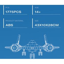 REOBRIX 33041 TIÊM KÍCH TẦM XA BLACKBIRD SR-71 bộ đồ chơi xếp lắp ráp ghép mô hình Military Army SR-71 BLACKBIRD Quân Sự Bộ Đội 1775 khối