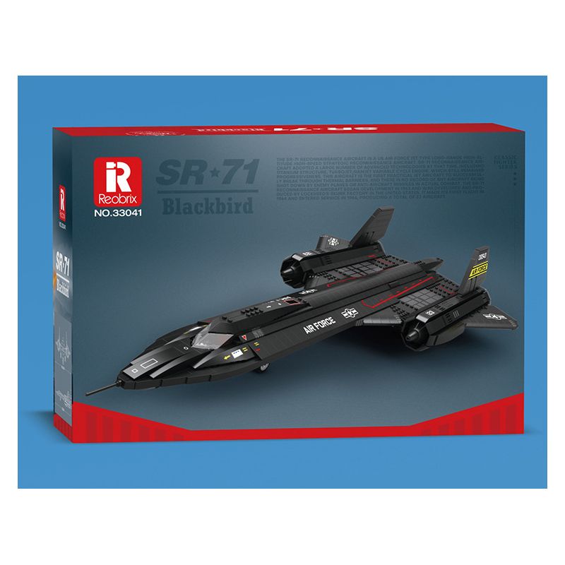 REOBRIX 33041 TIÊM KÍCH TẦM XA BLACKBIRD SR-71 bộ đồ chơi xếp lắp ráp ghép mô hình Military Army SR-71 BLACKBIRD Quân Sự Bộ Đội 1775 khối