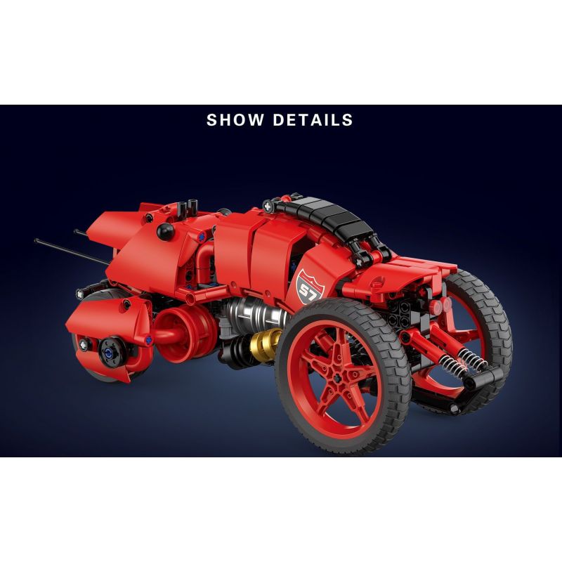 BRICKCOOL KC023 TÔM HÙM BIẾN ĐỔI CHẤT NỔ bộ đồ chơi xếp lắp ráp ghép mô hình Technic SOUPED-UP Kỹ Thuật Công Nghệ Cao Mô Hình Phương Tiện 414 khối