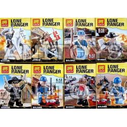 LELE 78010 NHÂN VẬT NHỎ LONE RANGER bộ đồ chơi xếp lắp ráp ghép mô hình Collectable Minifigures Búp Bê Sưu Tầm