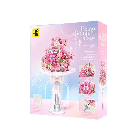 TOP TOY TC1126 1126 BÓ HOA LÃNG MẠN VÀ VĨNH CỬU NẮM GIỮ TRÁI TIM CÂY ĐÀN PIANO HUYỀN BÍ bộ đồ chơi xếp lắp ráp ghép mô hình Arts & Crafts 800 khối